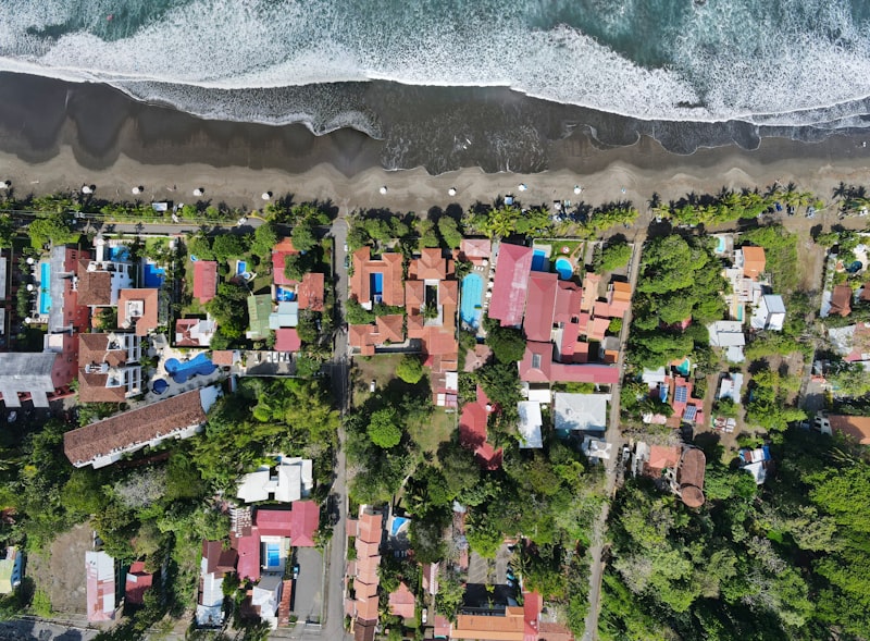 Aerial beach community